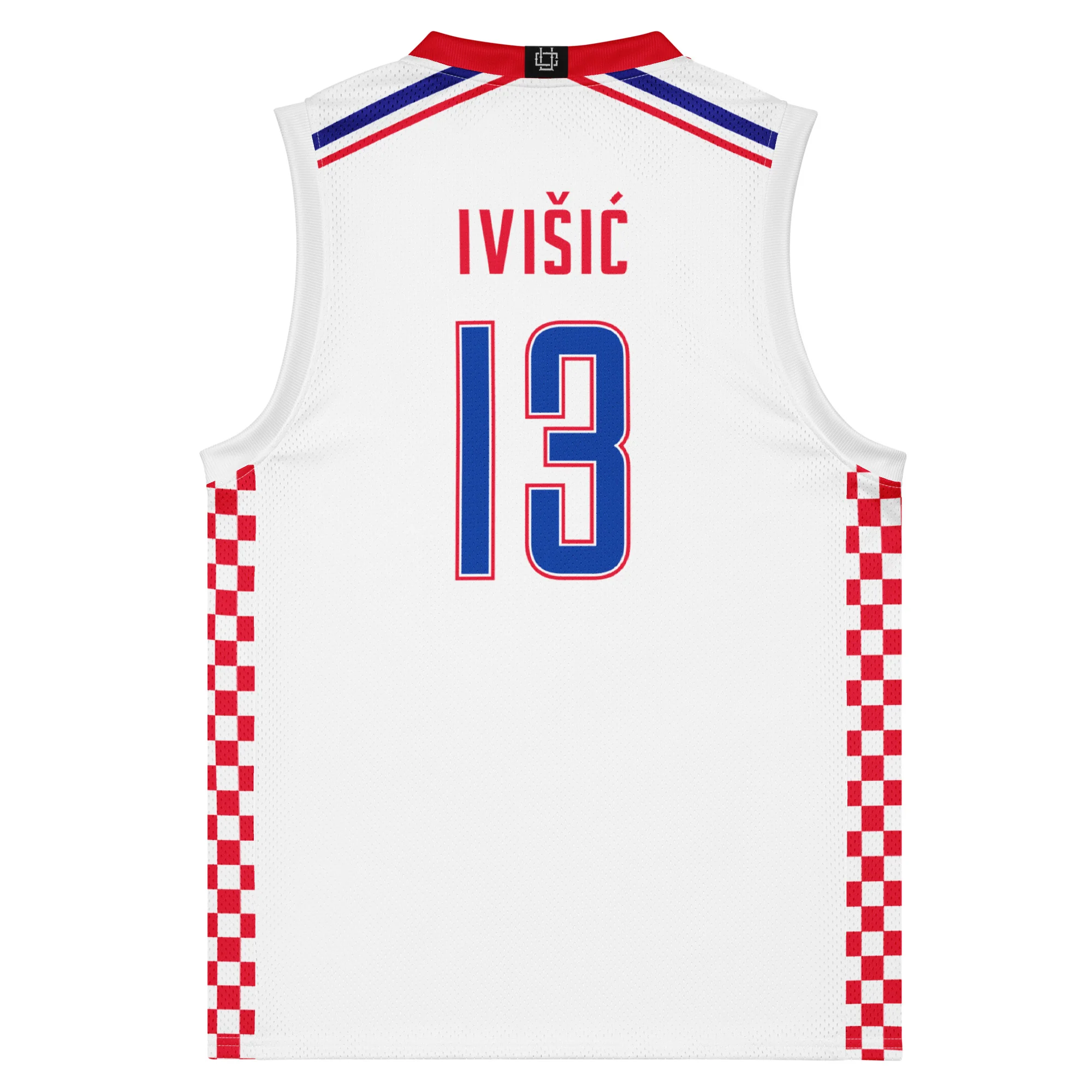 Croatia International Men's Basketball White Jersey