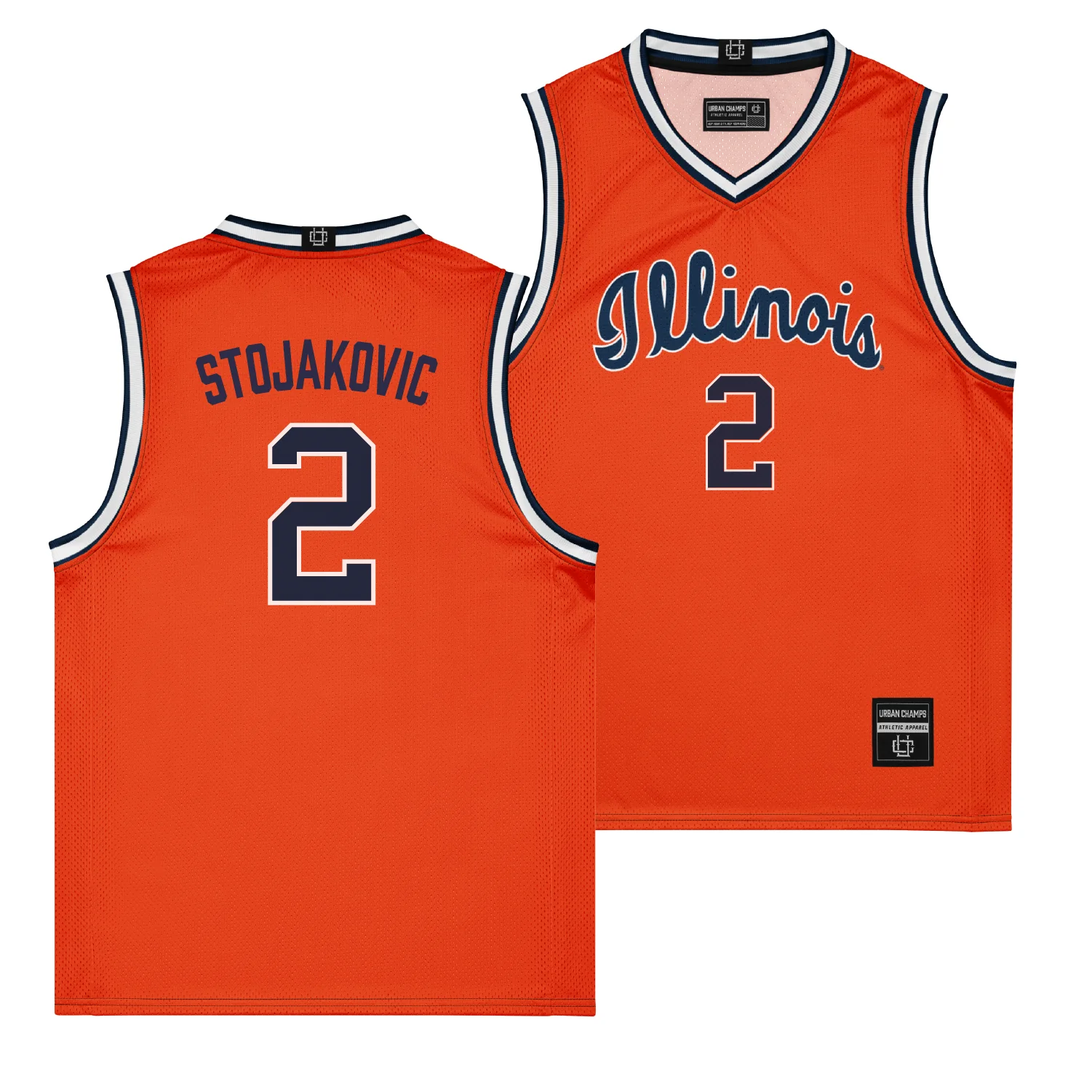 Basketball Orange Script Jersey