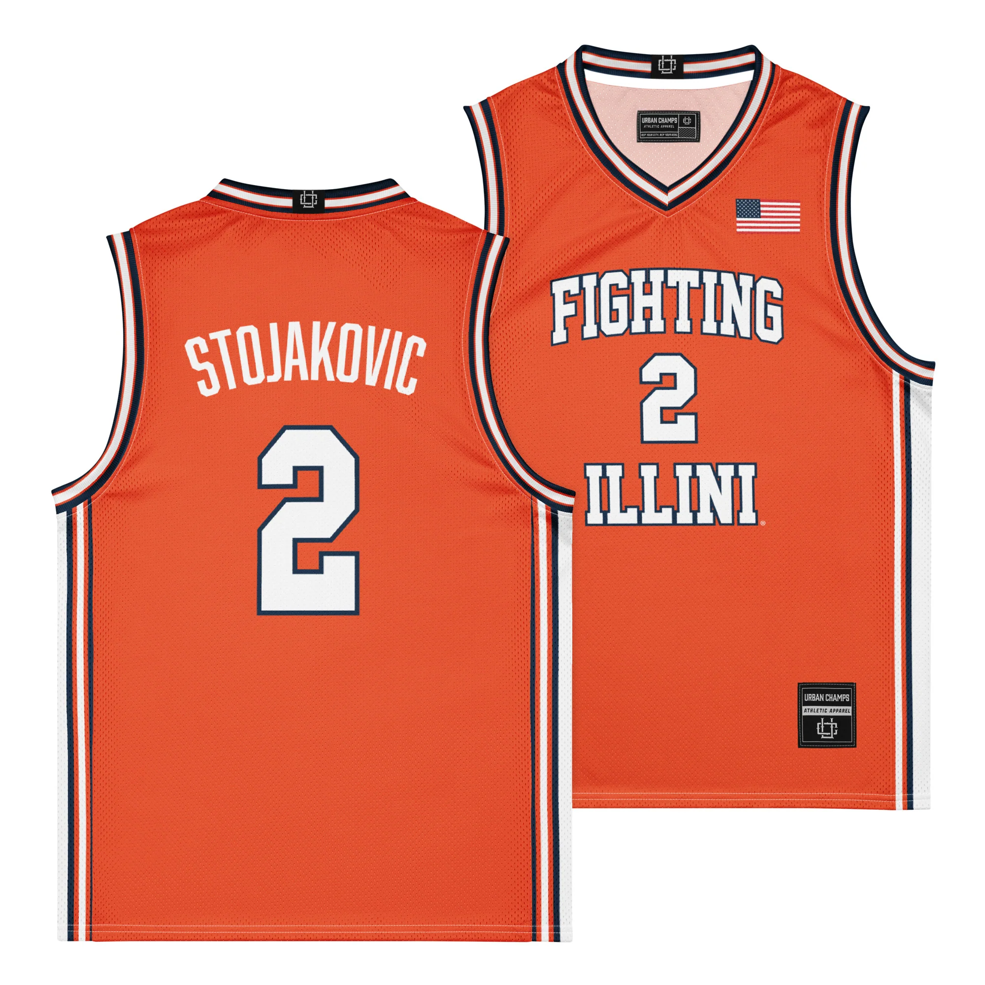 Illinois Men's Basketball Orange Illini Jersey